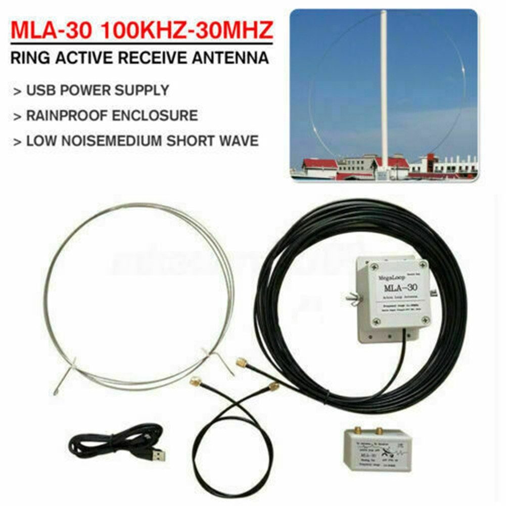 New MLA-30+ Loop Antenna 0.5MHz-30MHz Directional Magnetic USB Powered