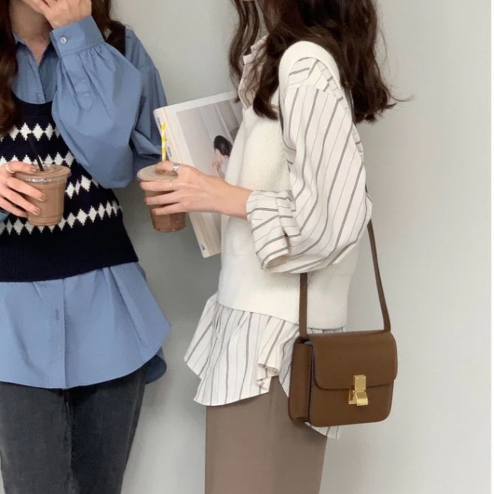 Gorgeous Look Women's Classic Stripe Design Long Sleeve Shirts to Try Out - Picture 18 of 60