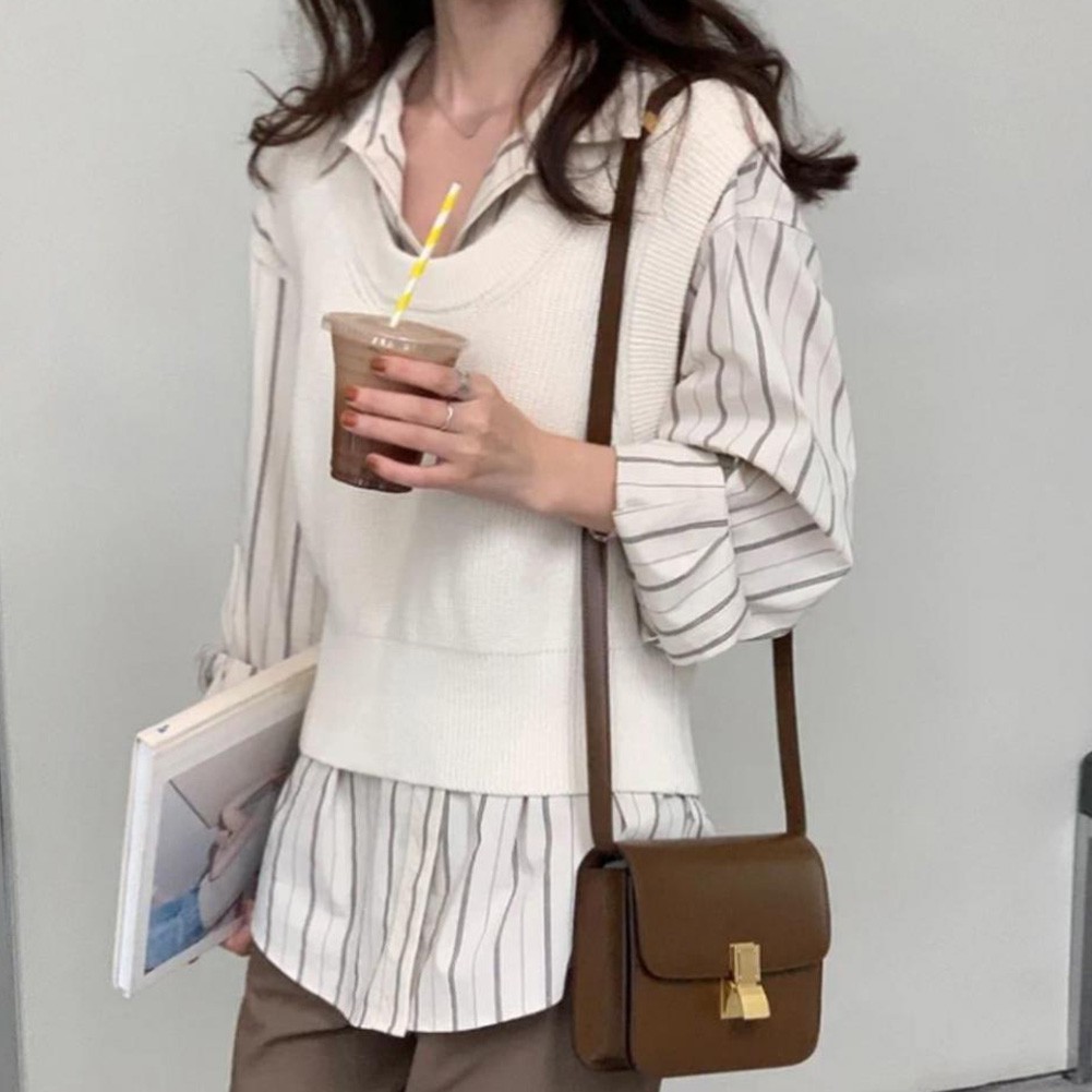 Gorgeous Look Women's Classic Stripe Design Long Sleeve Shirts to Try Out - Picture 16 of 60