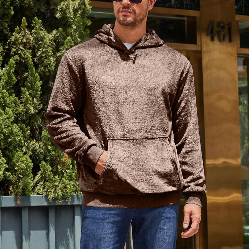 Sweat à capuche ample chaud hiver pour homme manches longues vendre polaire vêtement
