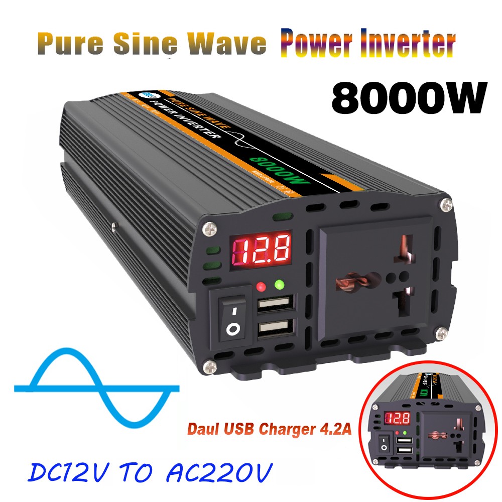Stable Power Supply 8000W Pure Sine Wave Power Inverter for Solar Panel