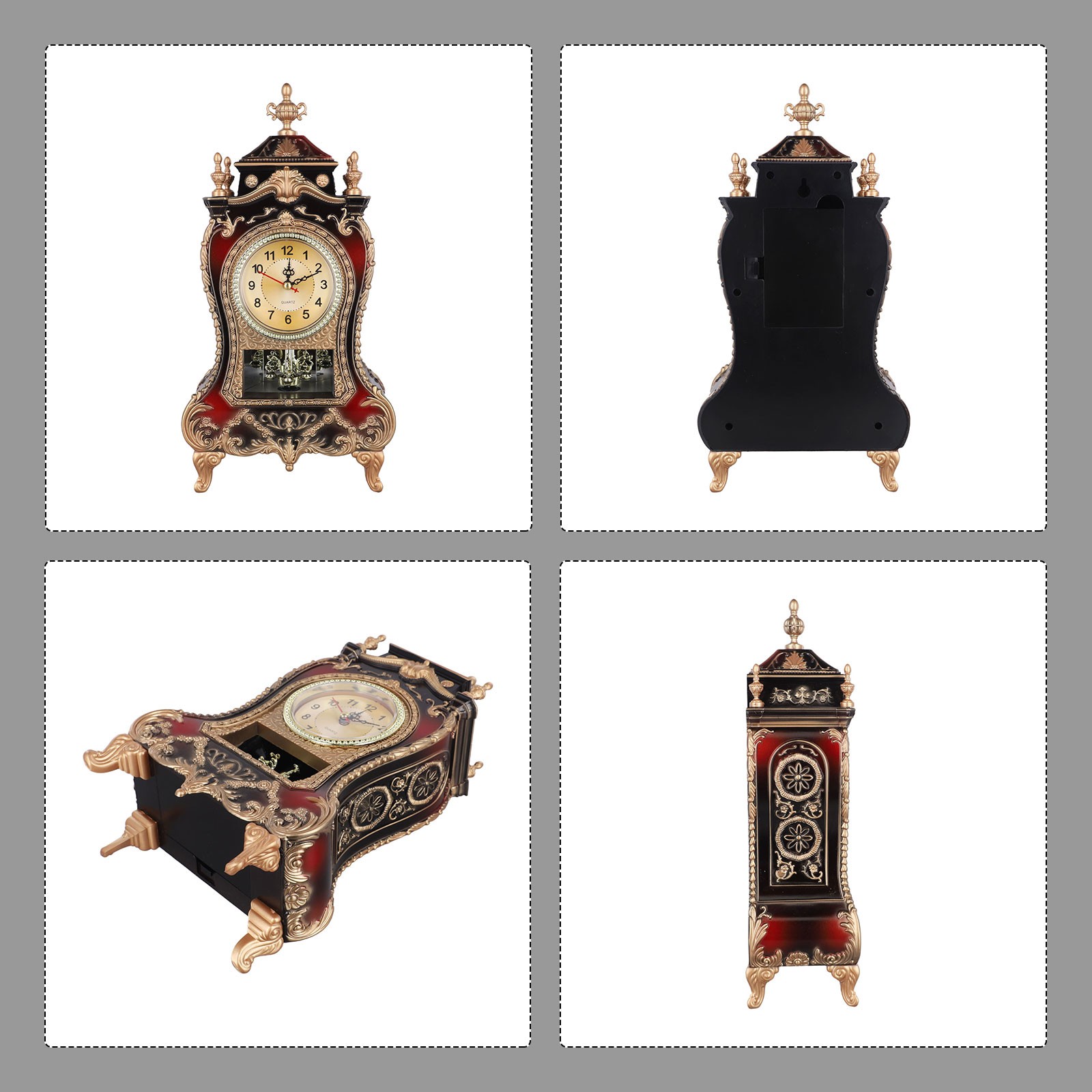 Musical Analog Clock with Vintage Charm Wall Mountable Home Decoration