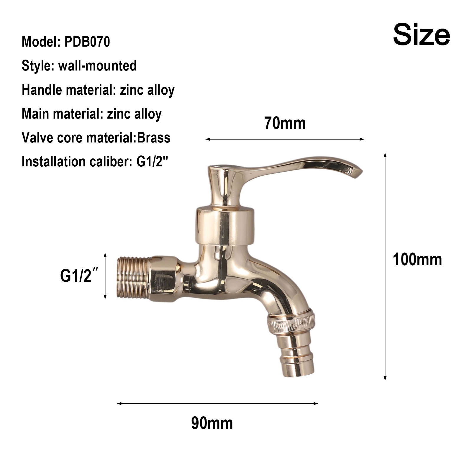 Elegante antike Bronze Wandmontage Waschmaschine Wasserhahn Vintage Gartendeko - Bild 16 von 41