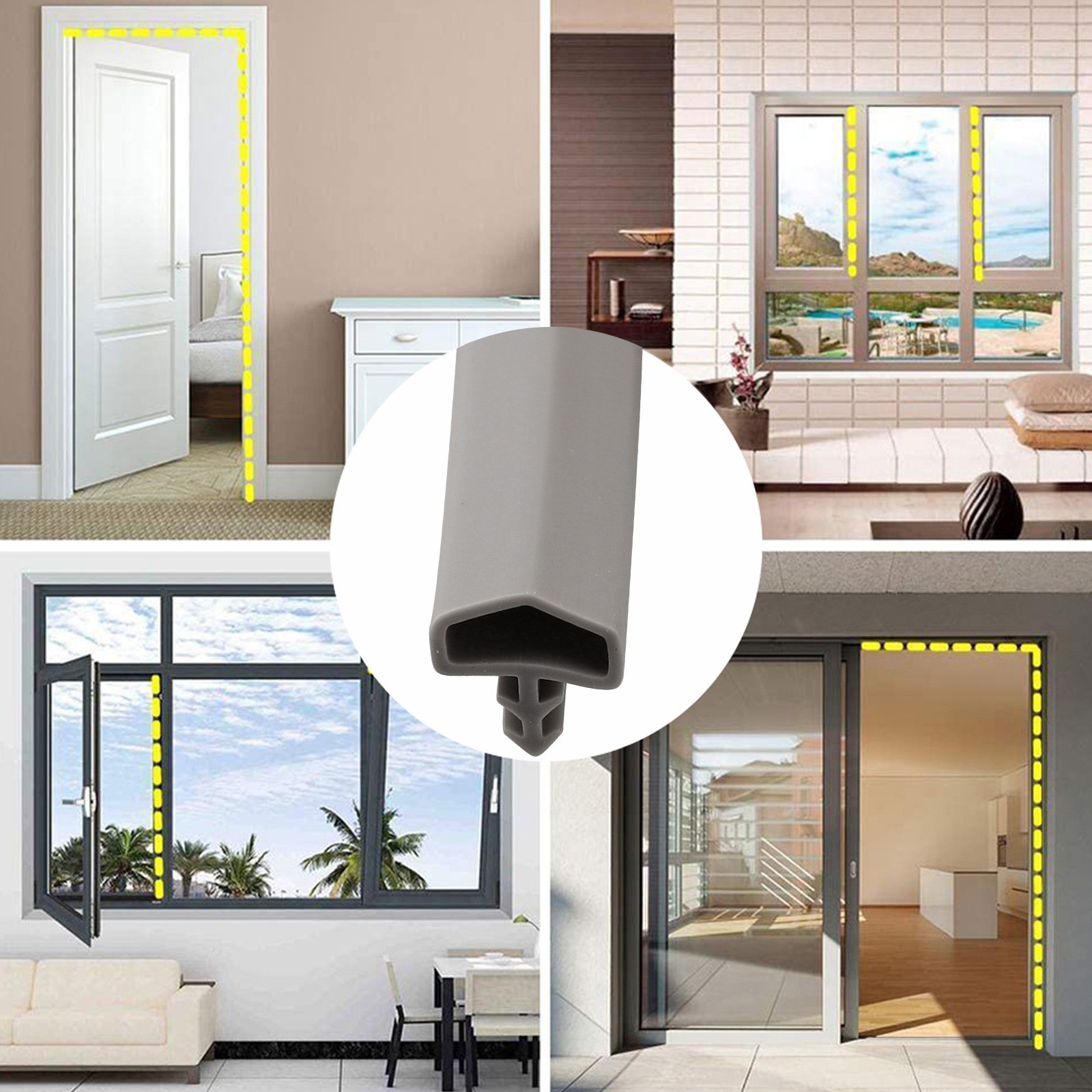 Energy Efficiency Door Stop Seal Window Seal Easy Installation Insulates - Picture 20 of 29