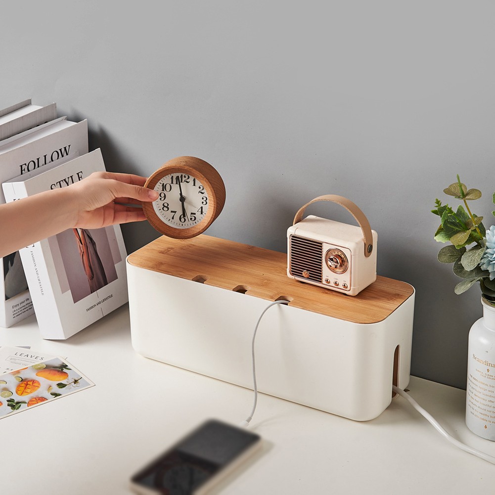 Cable Organizer Box with Innovative Design for Power Strips and USB Hubs