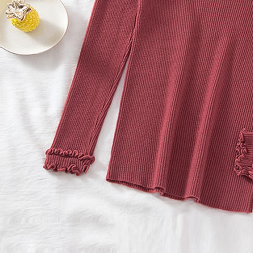 Trendy Women Slim soldes Fit Turtleneck Sweater Autumn Winter Long Sleeve Top