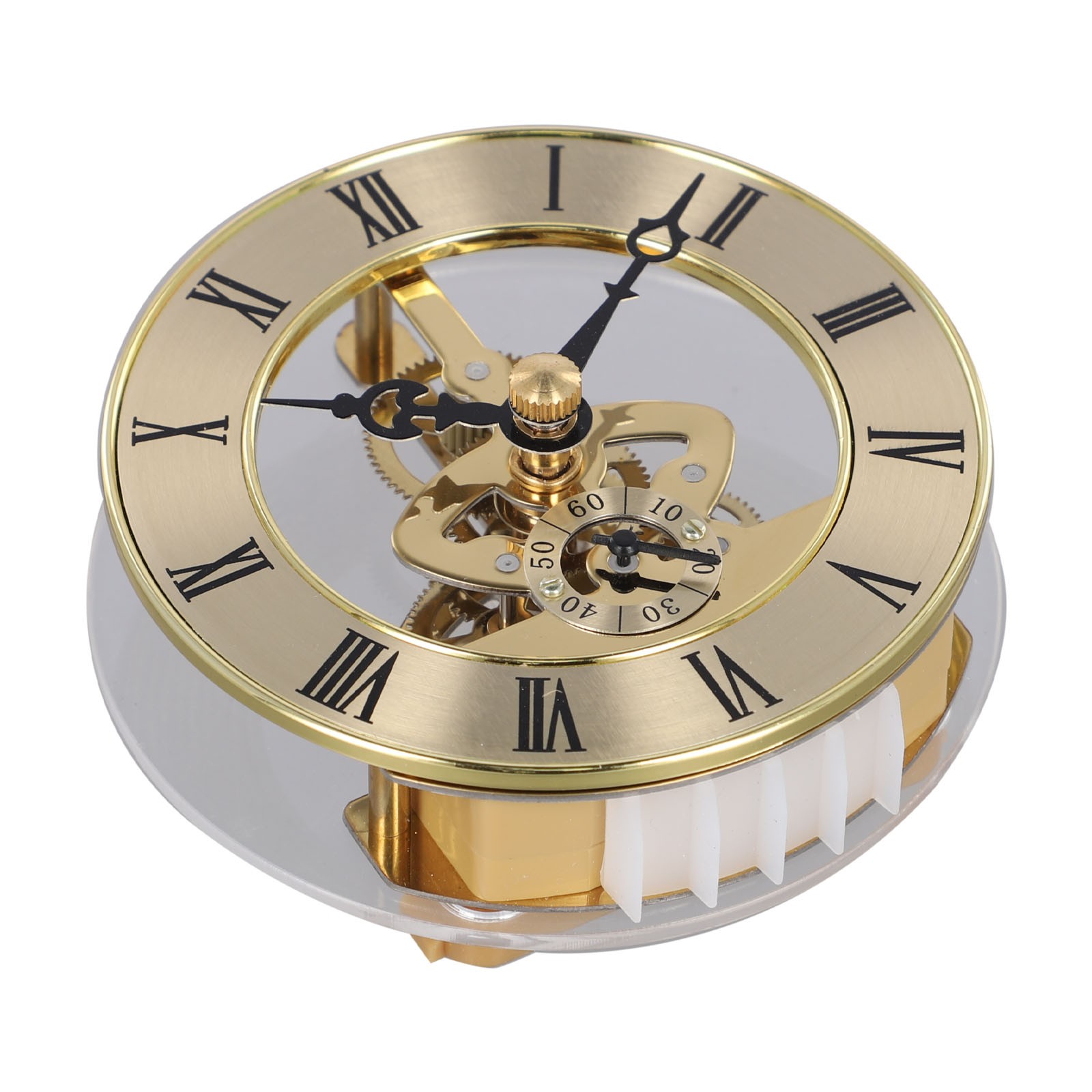 Vendu 28) Insert d'horloge lunette dor��e transparente 86 mm mouvement quartz chiffres