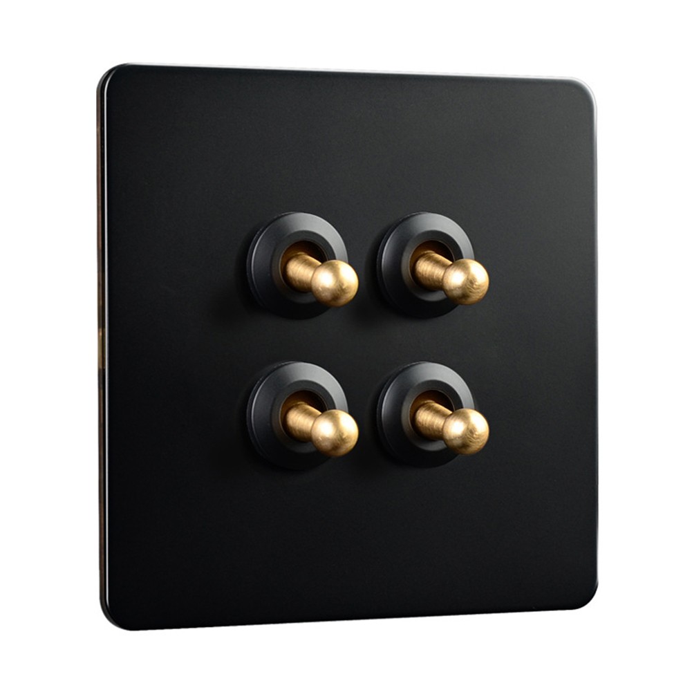 Interruptor de luz de palanca de latón de 86 mm de diseño innovador con panel metálico - Imagen 54 de 63