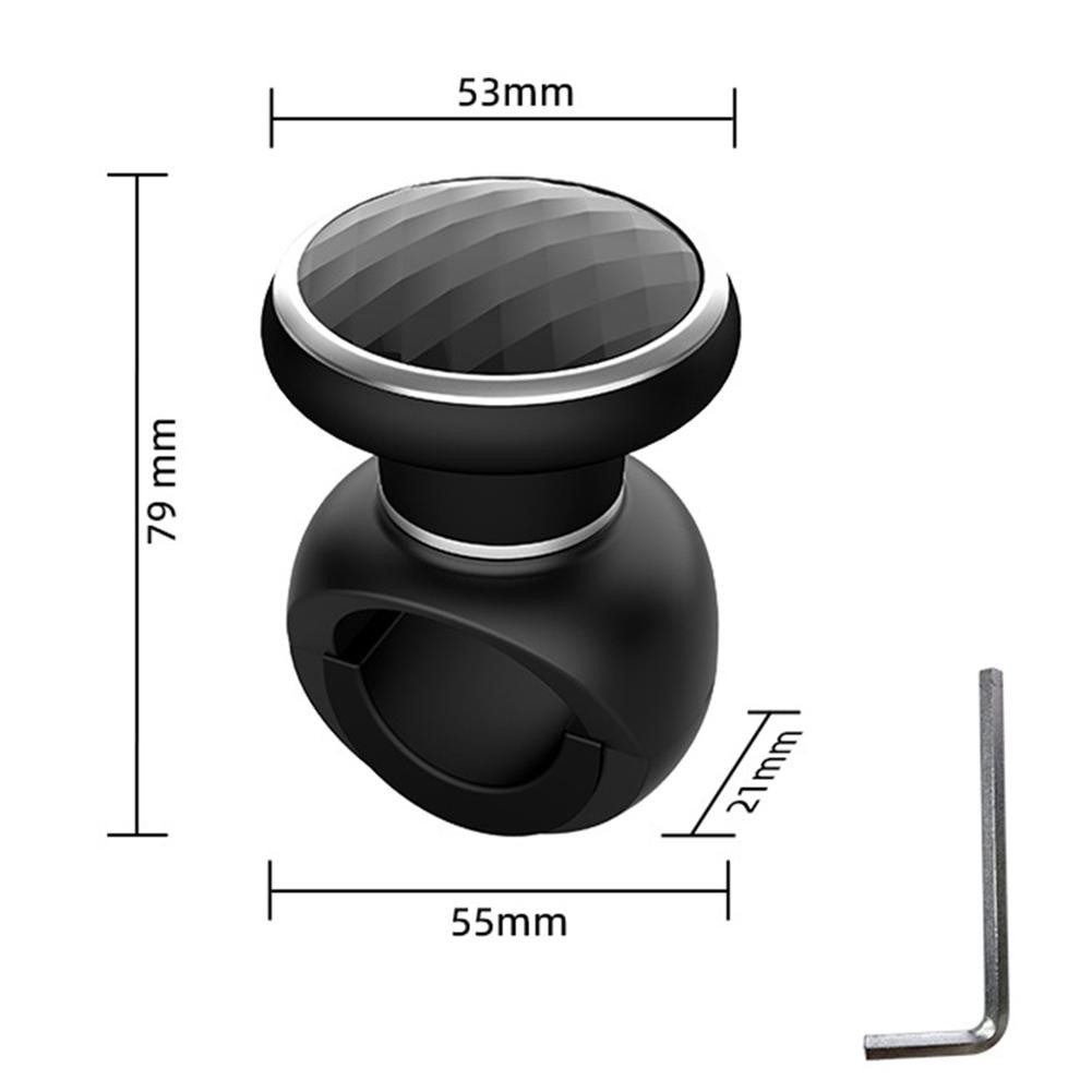 Car Steering Wheel Assist Ball Ergonomic Design 360 Degree Rotation Black - Picture 10 of 12