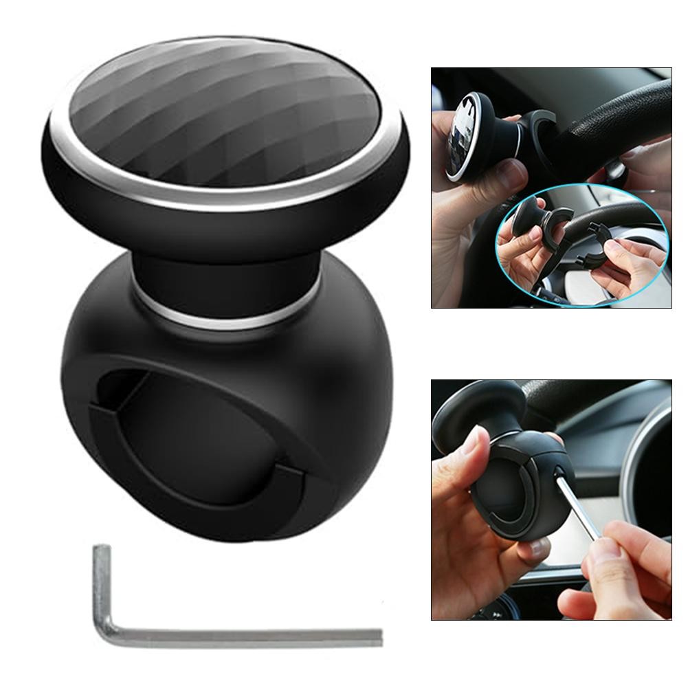 Car Steering Wheel Assist Ball Ergonomic Design 360 Degree Rotation Black - Picture 1 of 12