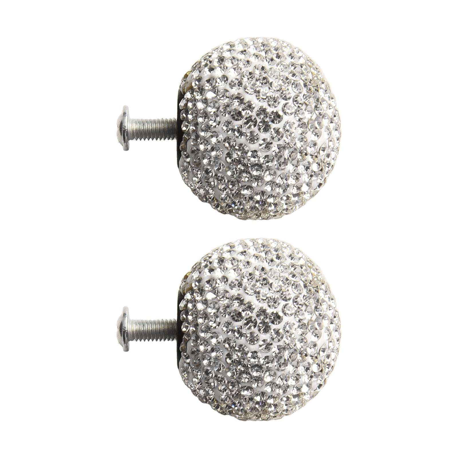 Convenient Handles Door Handle Pink Wardrobe White 2 Pcs Black Rhinestone