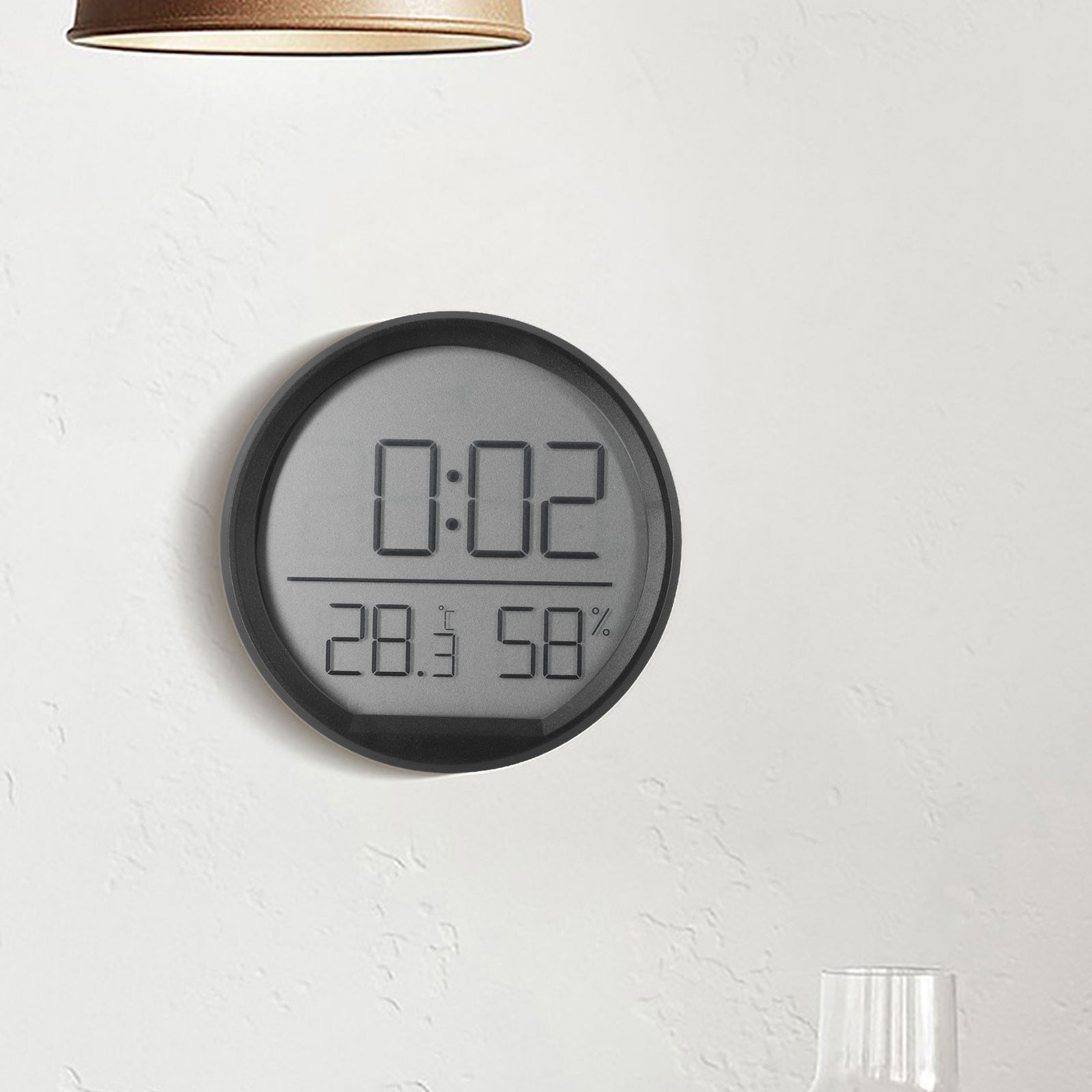 Slim Thermohygrometer Clock with Compact Design Time Humidity and Temperature - Picture 39 of 44