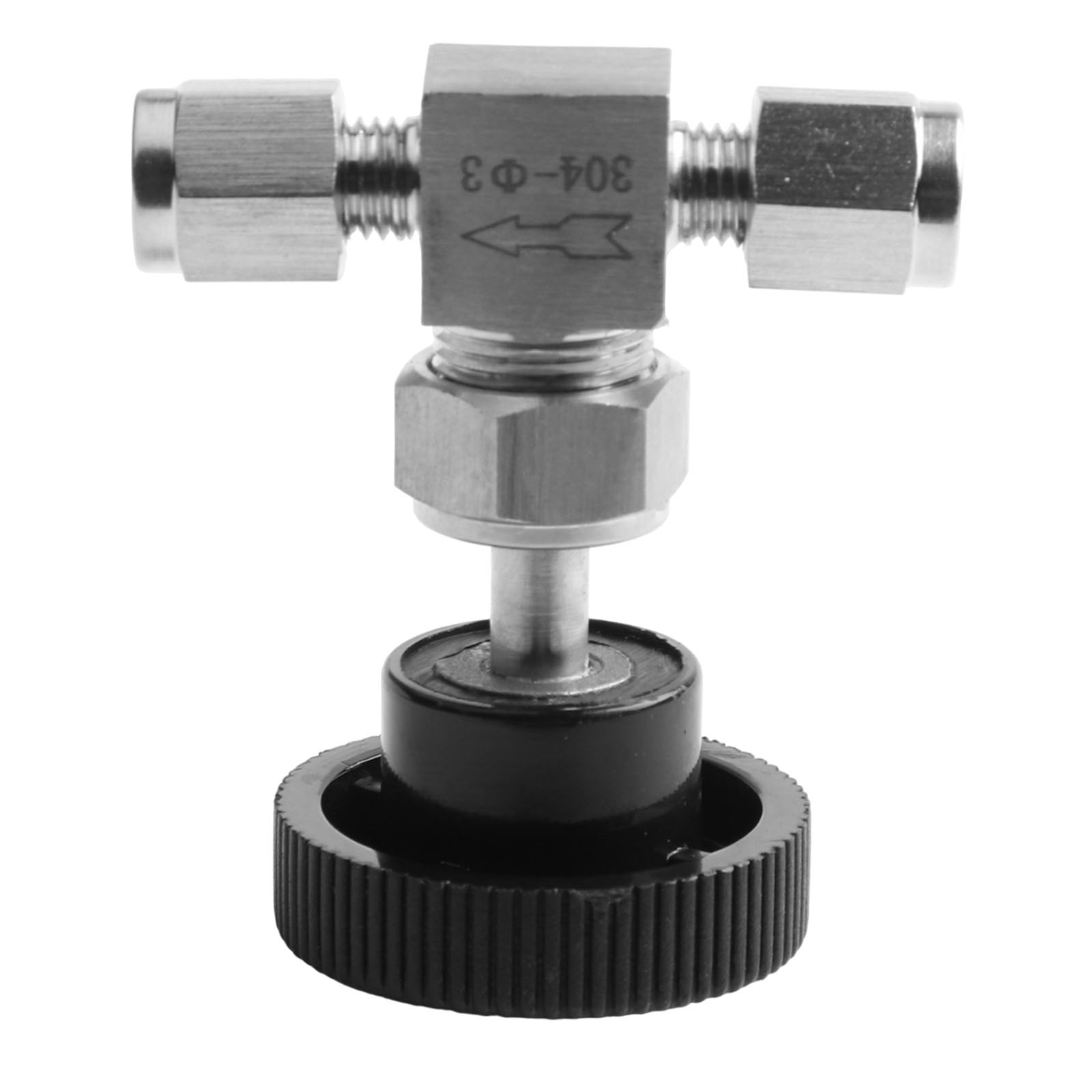 Adjustable O D 34681012mm Stainless Steel 304 Needle Valve Secure Connection