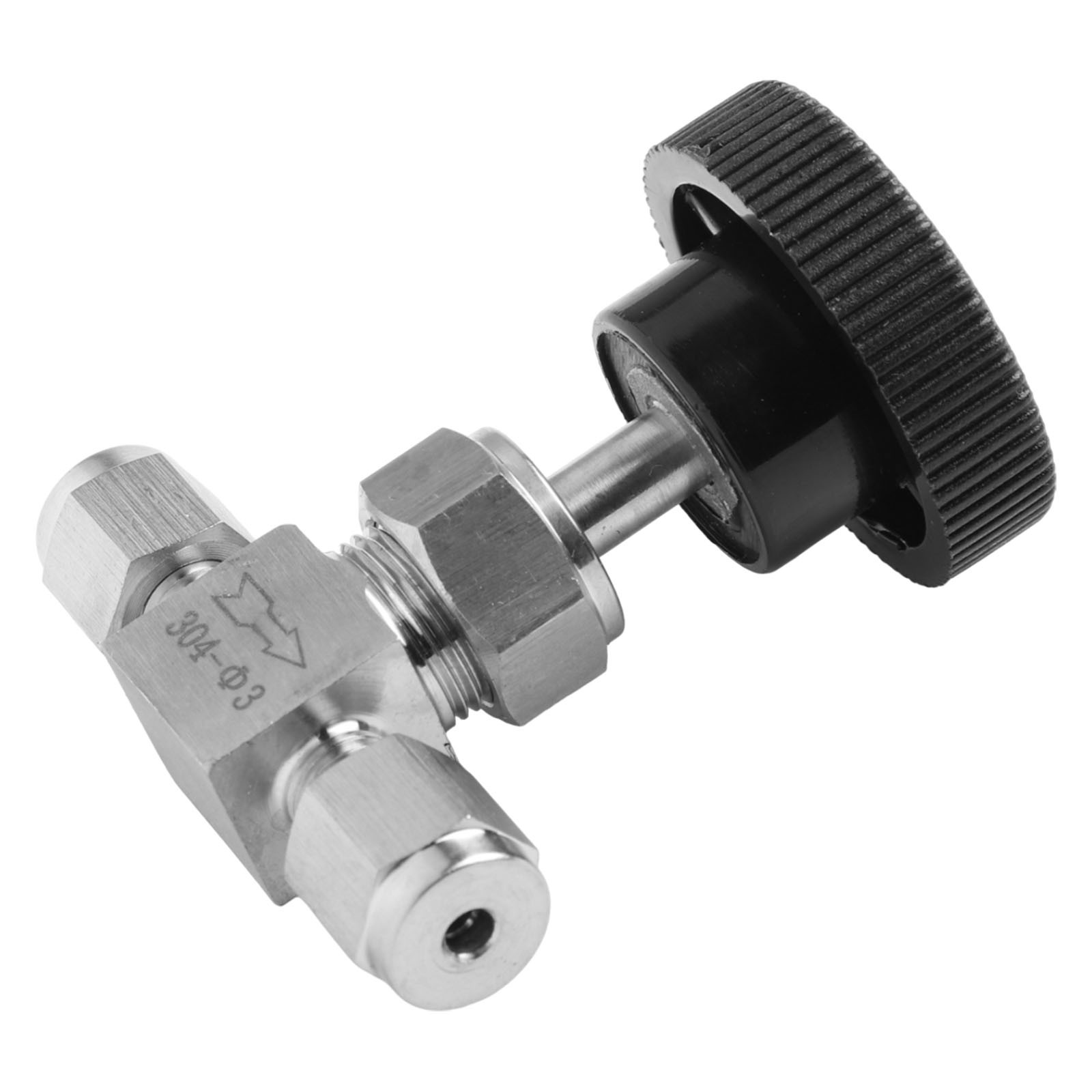 Adjustable O D 34681012mm Stainless Steel 304 Needle Valve Secure Connection