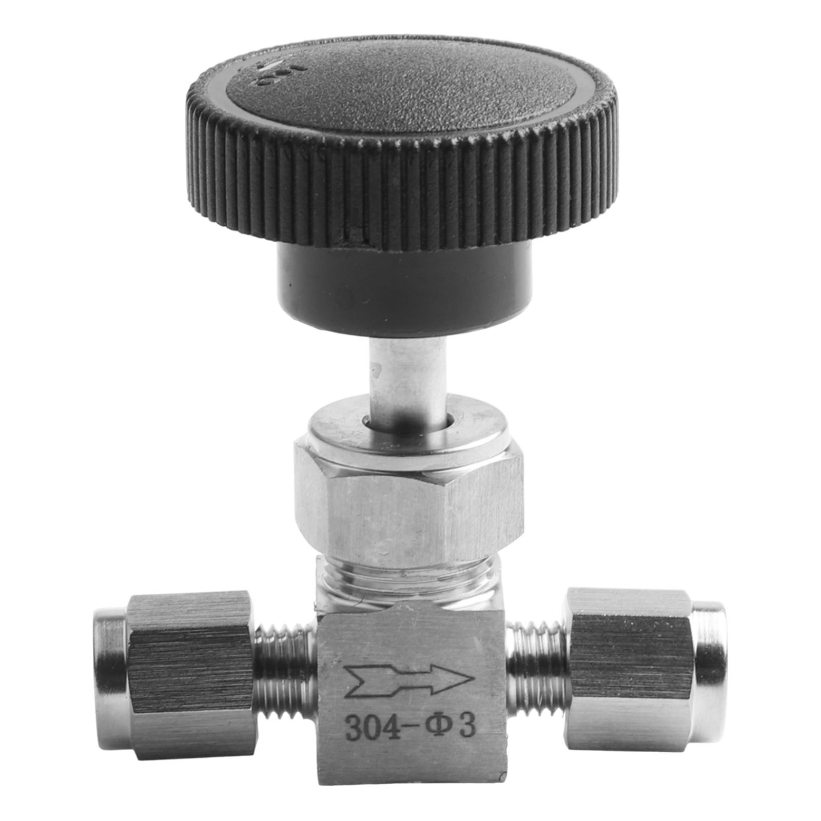 Adjustable O D 34681012mm Stainless Steel 304 Needle Valve Secure Connection