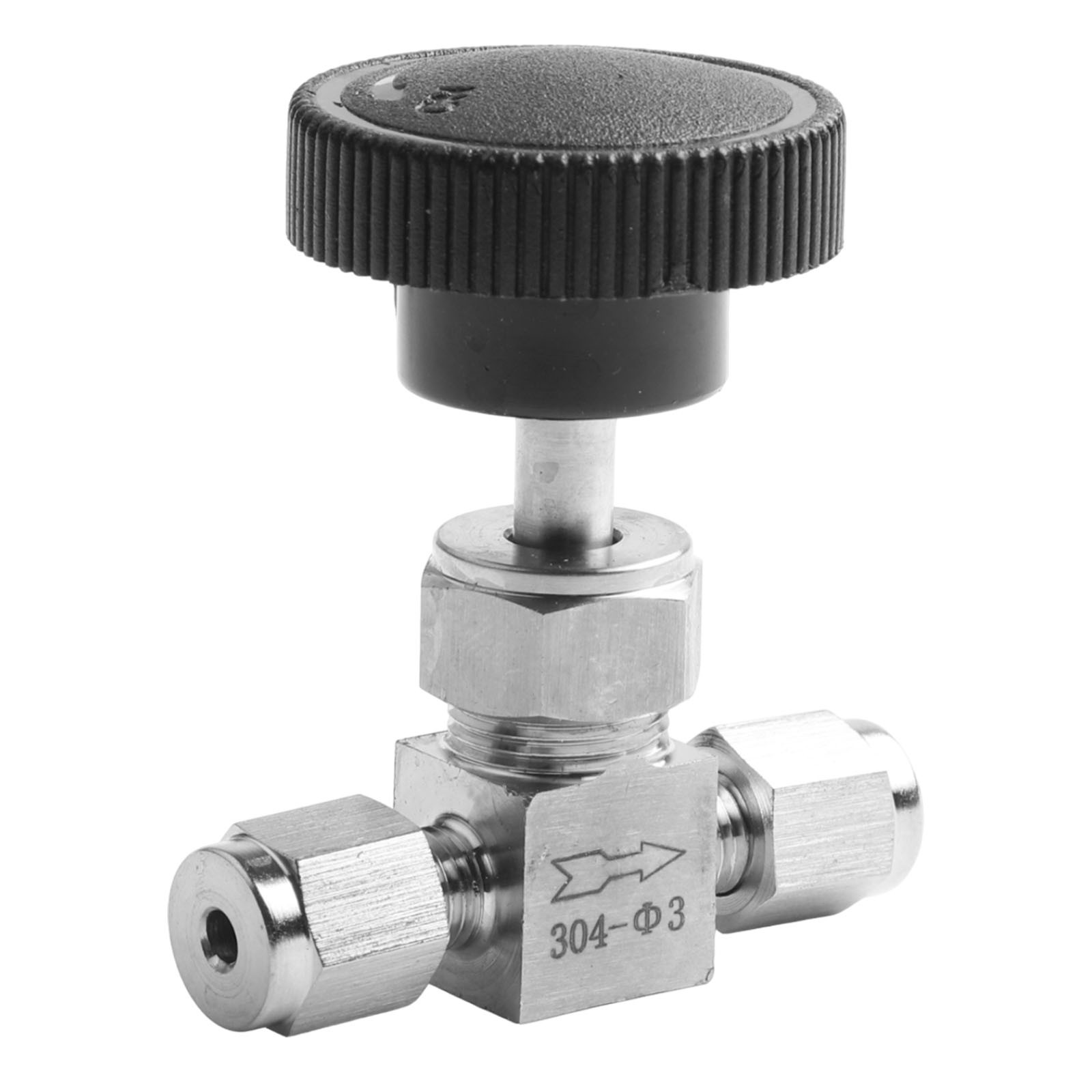 Adjustable O D 34681012mm Stainless Steel 304 Needle Valve Secure Connection