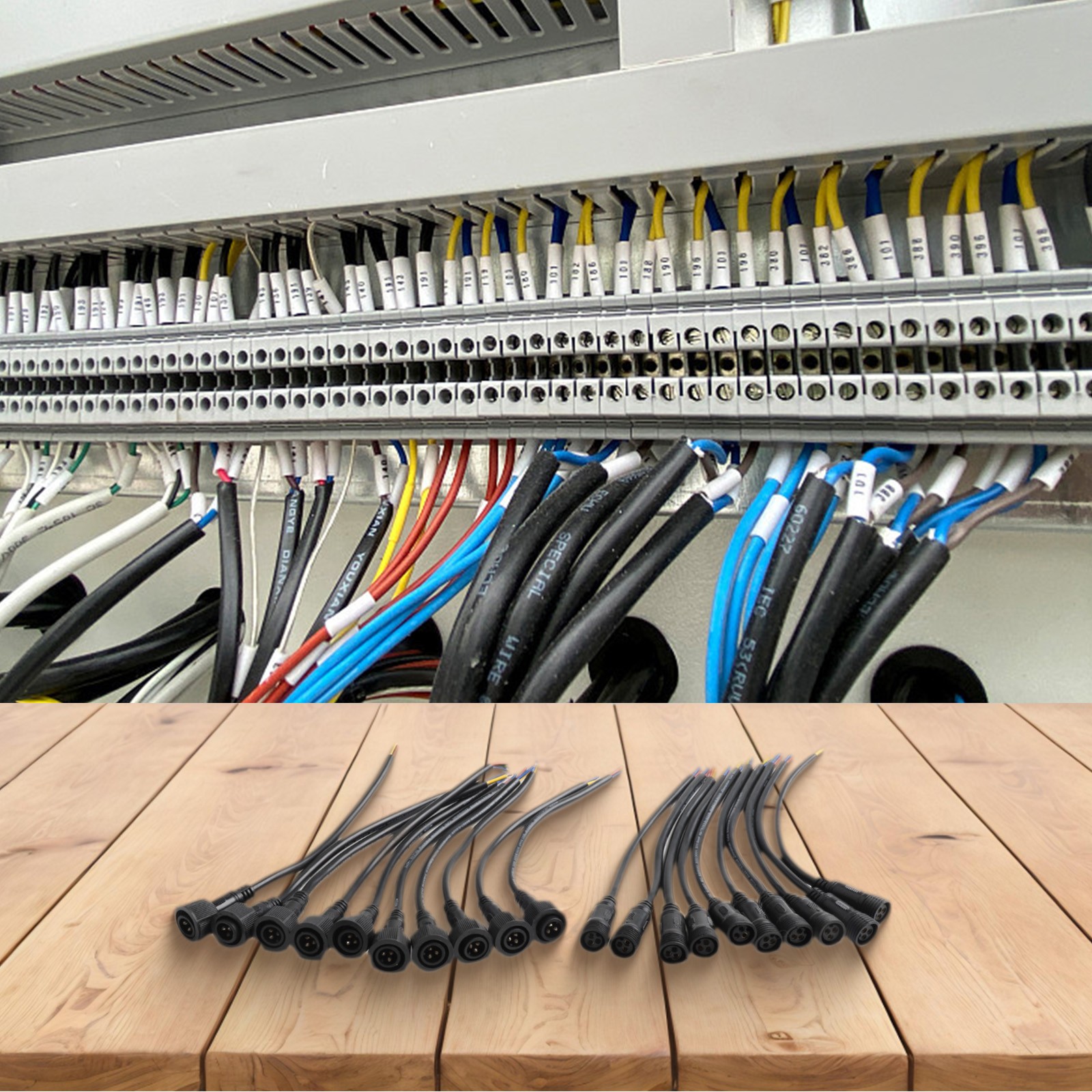 Connettori Impermeabili IP65 3 Pin - 8 Coppie Con Cavo 20cm Per Luci LED E Giardino - Foto 5