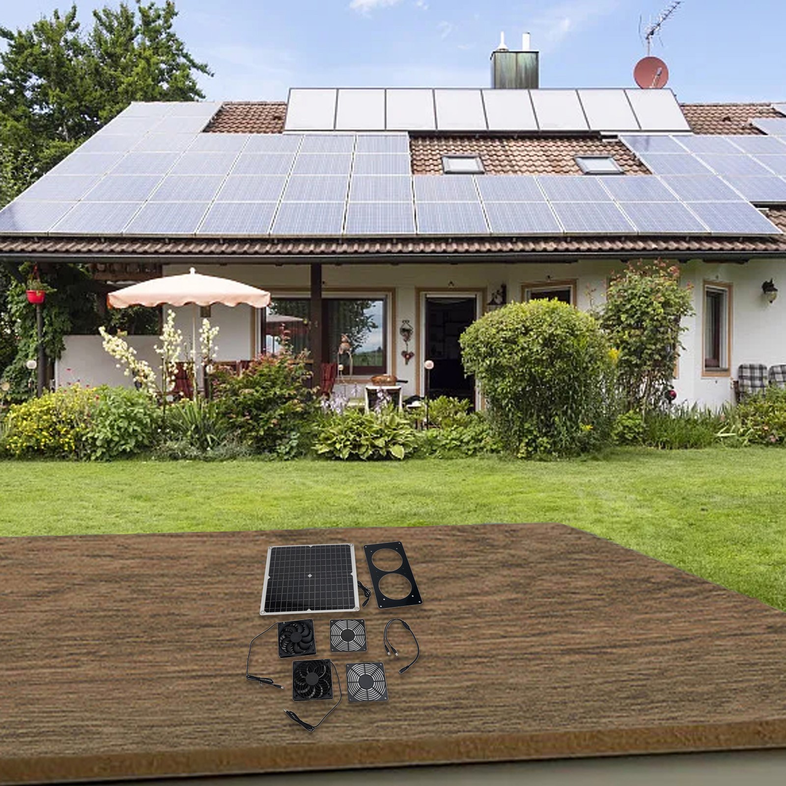 Powerful Solar Exhaust Fan for Greenhouse Cooling with 30W Solar Panel - Picture 16 of 24