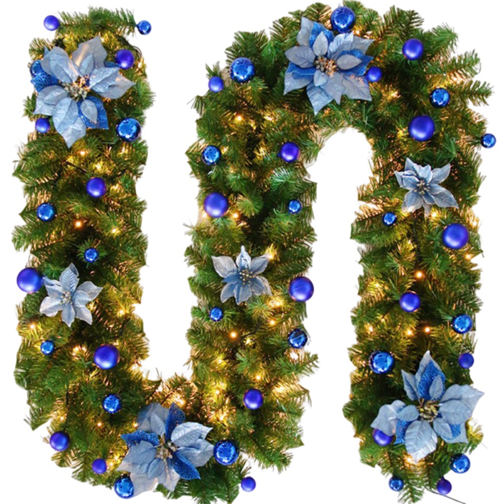 Decorazione Natalizia Vibrante 2 7m con Fiori Oro Rosso per Tutte le Occasioni - Foto 22 di 24