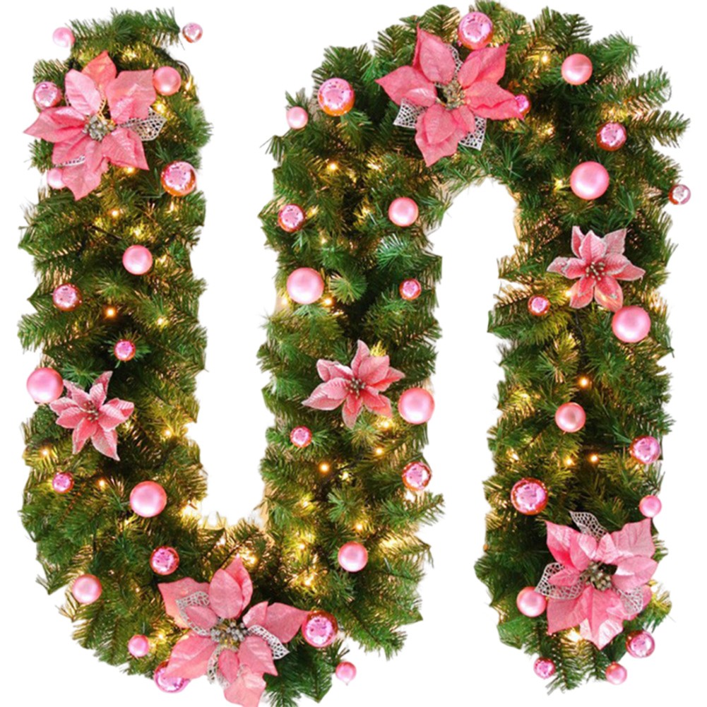 Decorazione Natalizia Vibrante 2 7m con Fiori Oro Rosso per Tutte le Occasioni - Foto 23 di 24