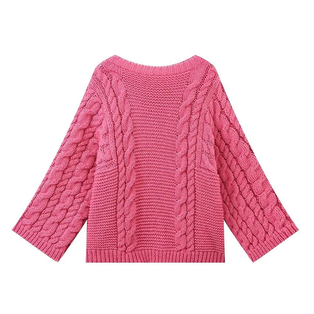 Pull élégant 2024 en tricot manches longues pour femme idéal pour vêtements autom