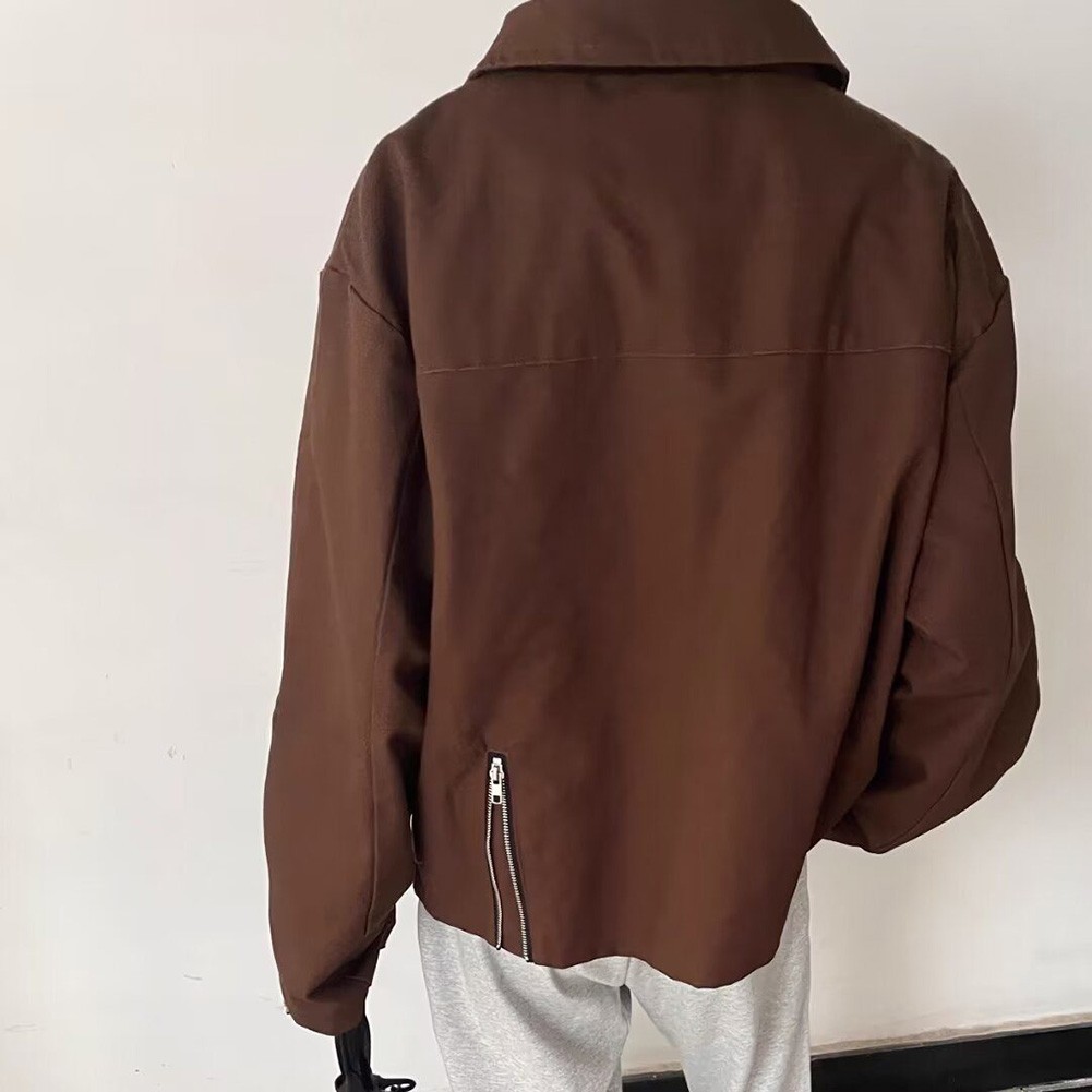 Men's Stylish Lapel Jacket Casual Coat in Solid Colors for Autumn Spring - Picture 19 of 60