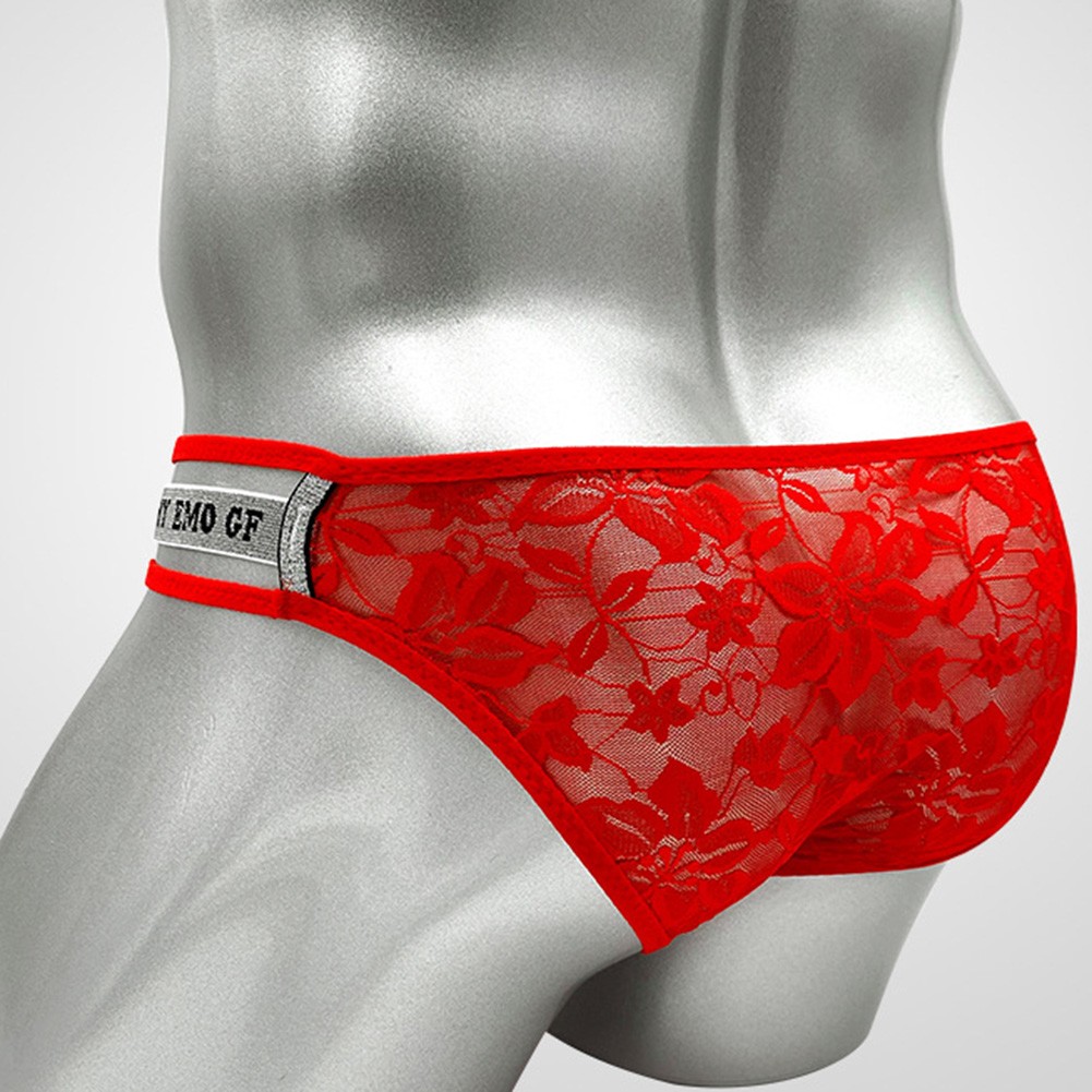 Atmen Sie leicht mit Herren Low Waist Spitze Slip sexy transparente Unterwäsche - Bild 18 von 23