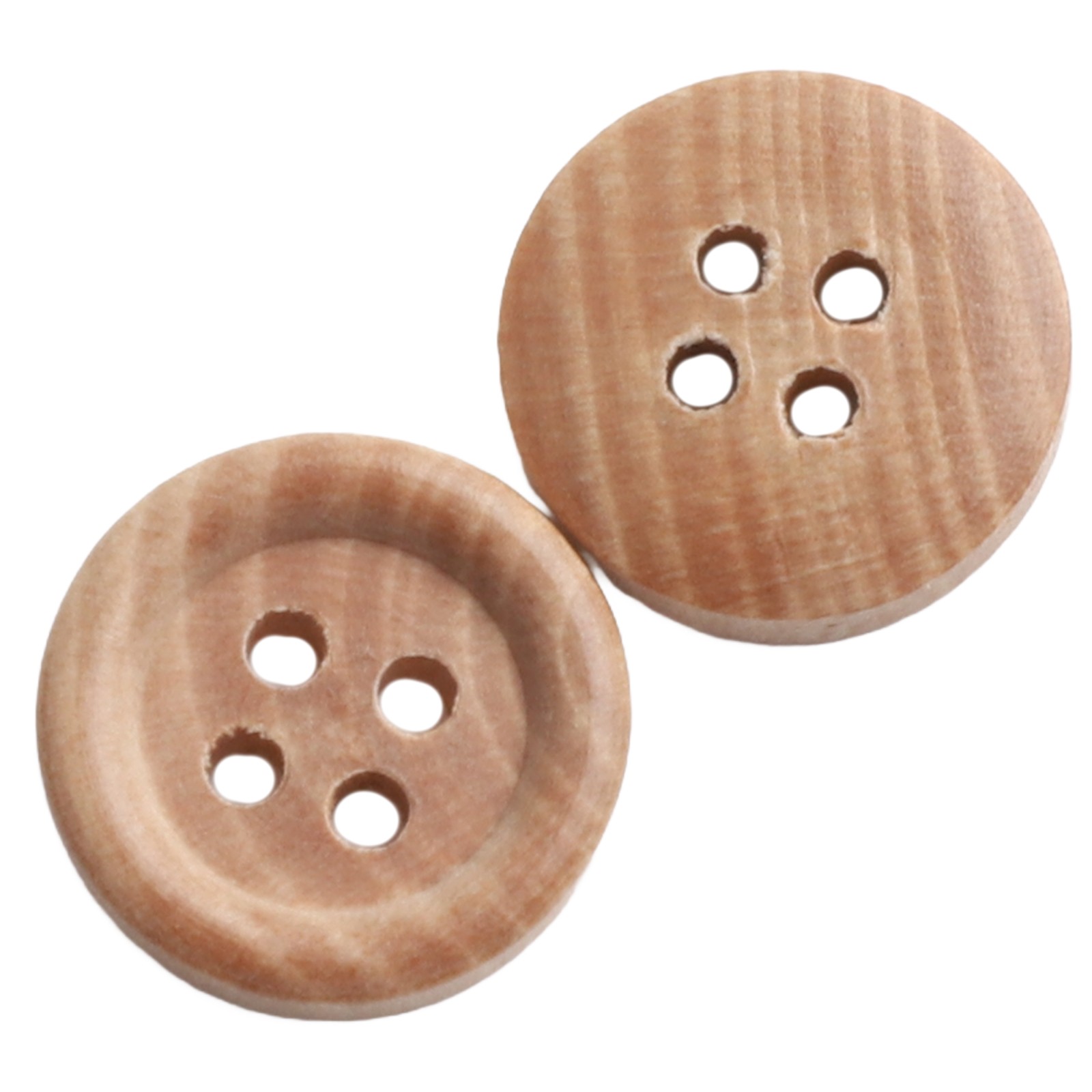 Accessoires vêtements 20 boutons en bois collection couleur naturelle plusieurs tailles