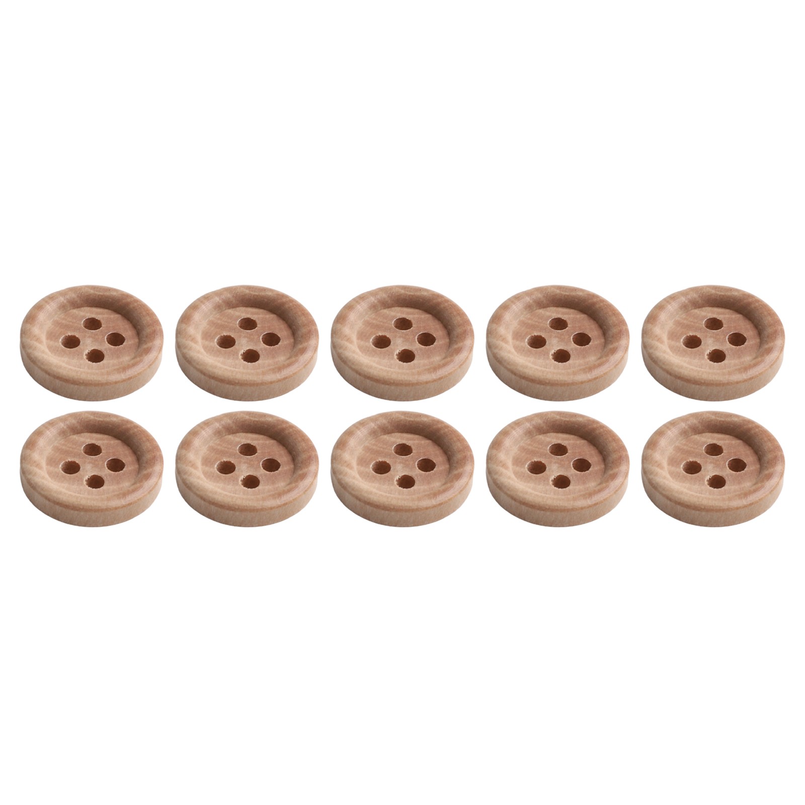 Accessoires vêtements 20 boutons en bois collection couleur naturelle plusieurs tailles