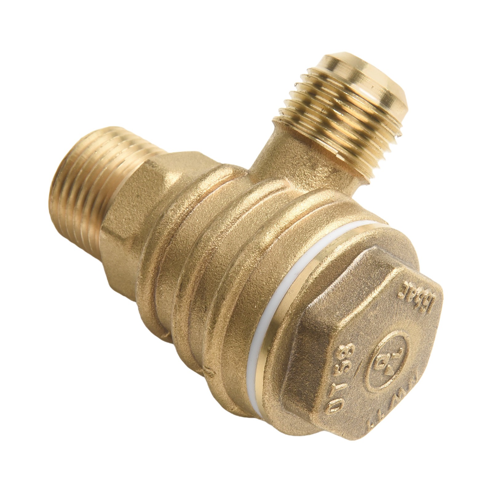 3-Port Brass Male Thread Check Valve For Air Compressors – 20mm/14mm/10mm, Pure Copper, Oil-Free Compatible