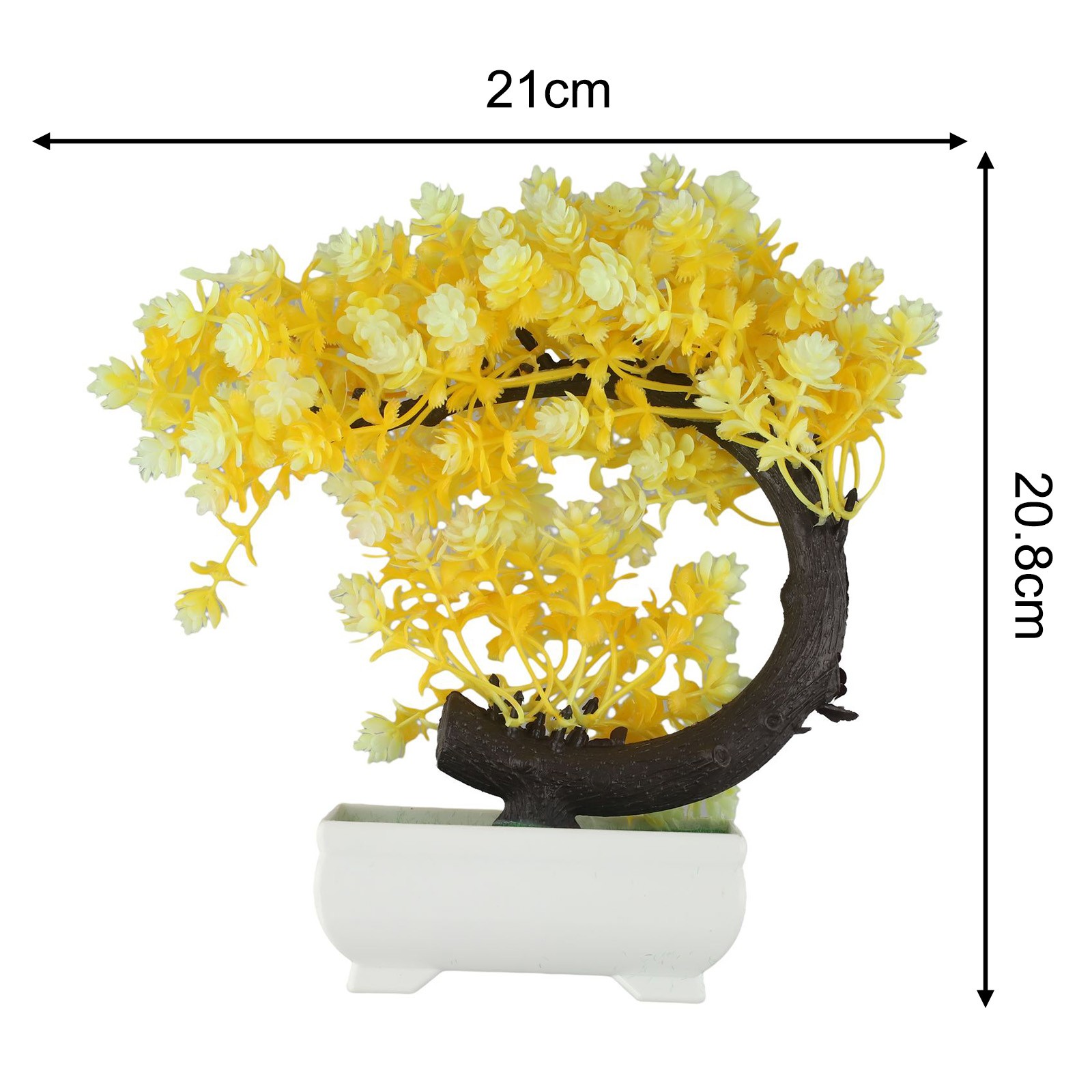 Lifelike Desktop Rose Crescent Moon Tree Bonsai Add Elegance to Your Space - Picture 15 of 44