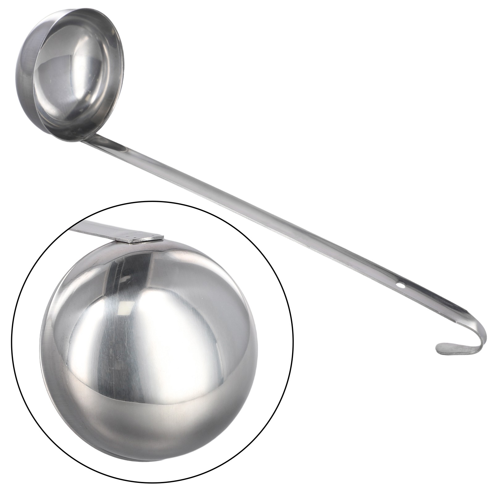 Stainless Steel Ladle Long Handle for Soup Sauce For Kitchen Cooking Tool - Picture 28 of 47