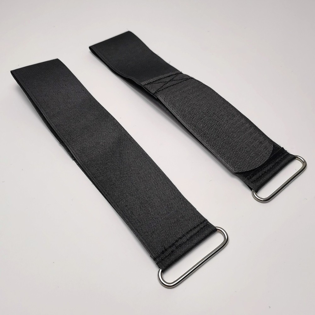 Lot De 2 Sangles De Pédale Réglables En Nylon – Pour Rameur, Vélo Elliptique, Machine Fitness – Boucle Ajustable, Noir, 48 Cm