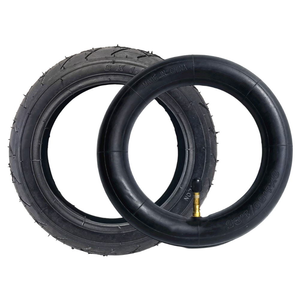 Sleek 8 Inch Tyre Replacement Set Including Inner Tube for Kids' Bikes