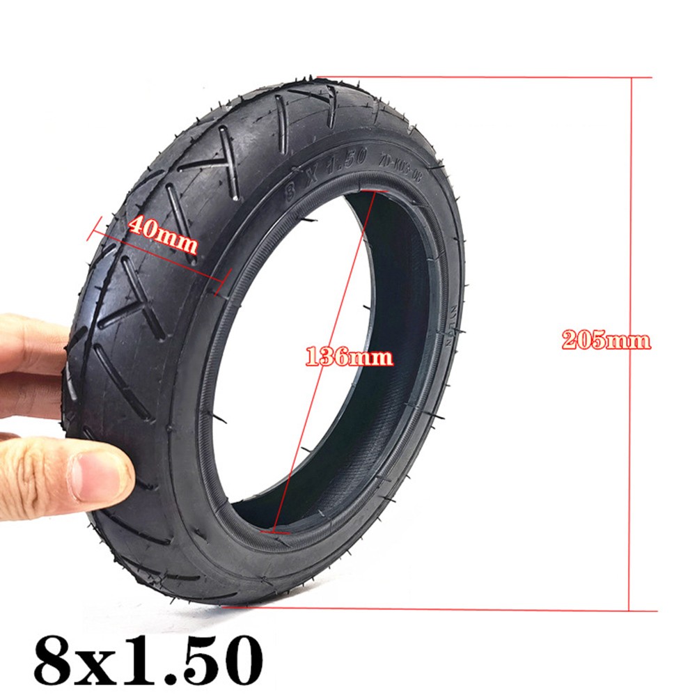 Sleek 8 Inch Tyre Replacement Set Including Inner Tube for Kids' Bikes