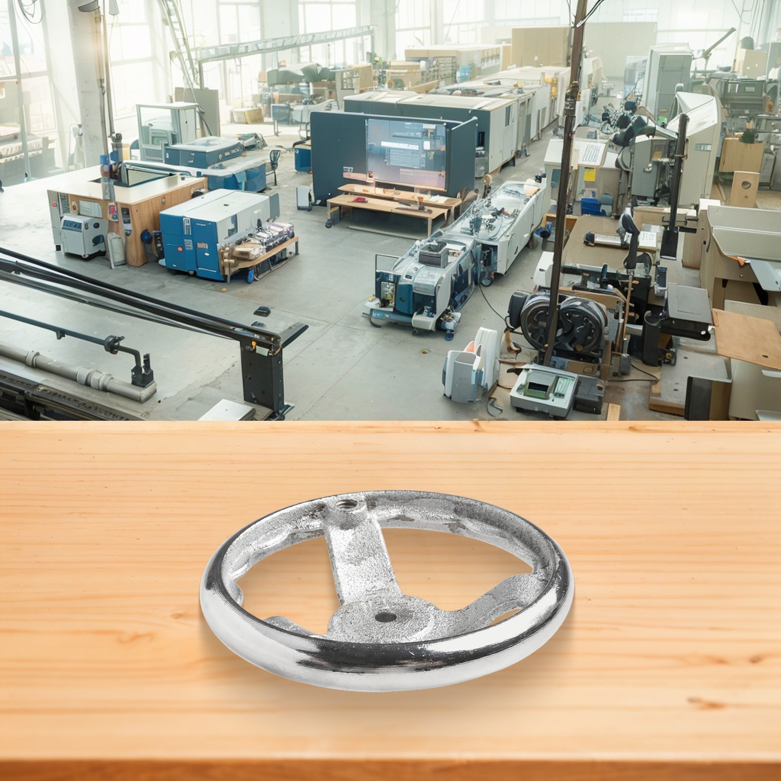 3-Speichen Handrad Industrie Handrad ölbeständig économies stabil korrosionsbeständig