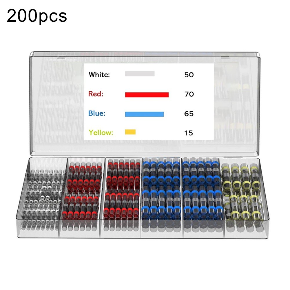 Waterproof Solder Seal Connectors Kit 120 or 200PCS for Vehicles Wiring - Afbeelding 28 van 44