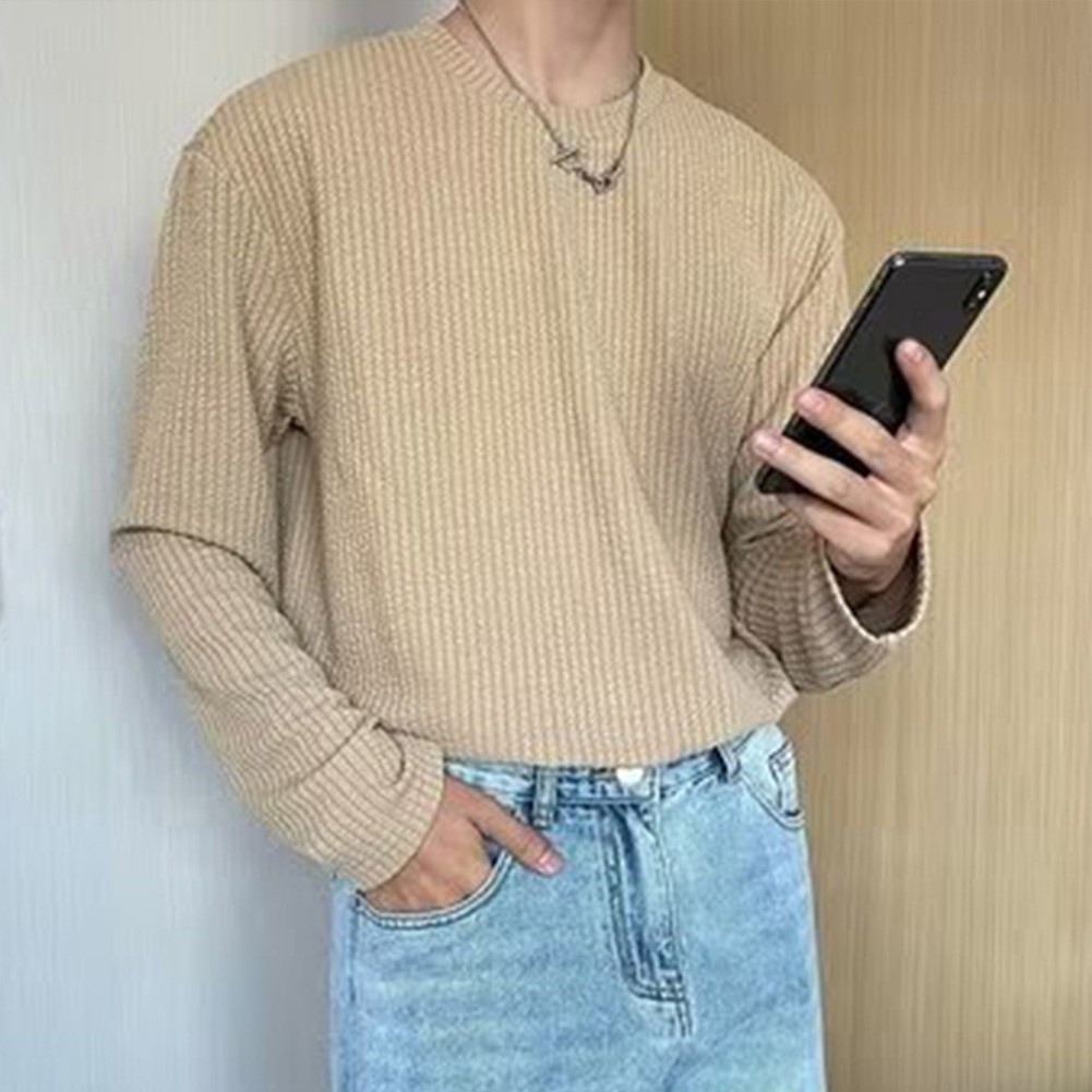 Vístete para arriba o abajo con la camiseta de manga larga waffle para hombre y su diseño clásico - Imagen 14 de 37