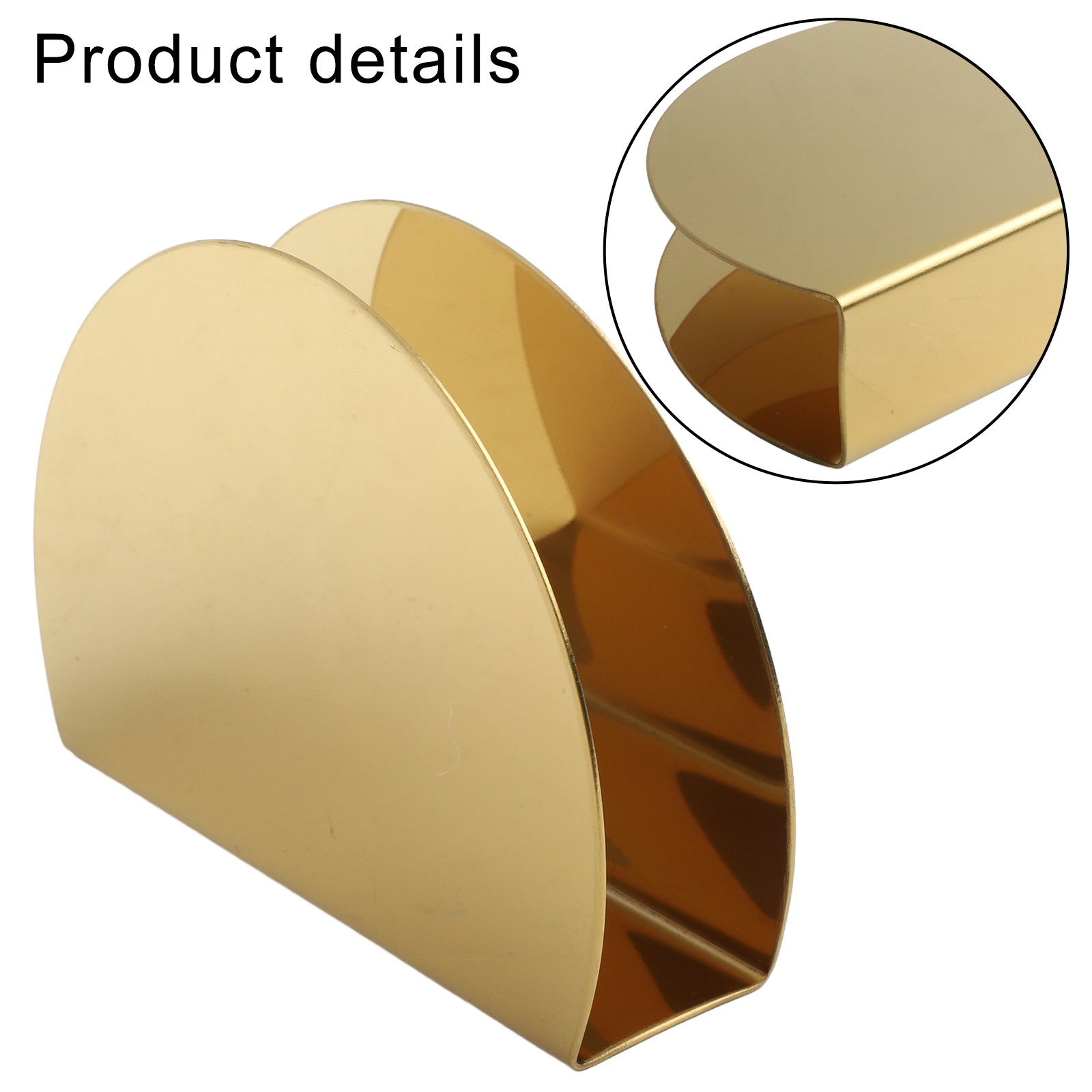Table Napkin Holder Tissue Dispenser Dining Room Easy Display Half Round - Picture 23 of 25