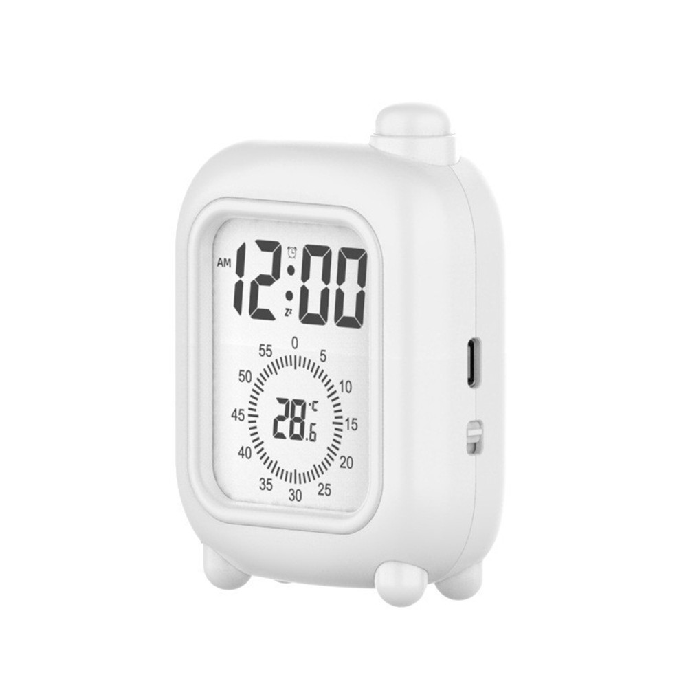 Compact Mini Alarm Clock with Temperature Sensor and Timer Functionality
