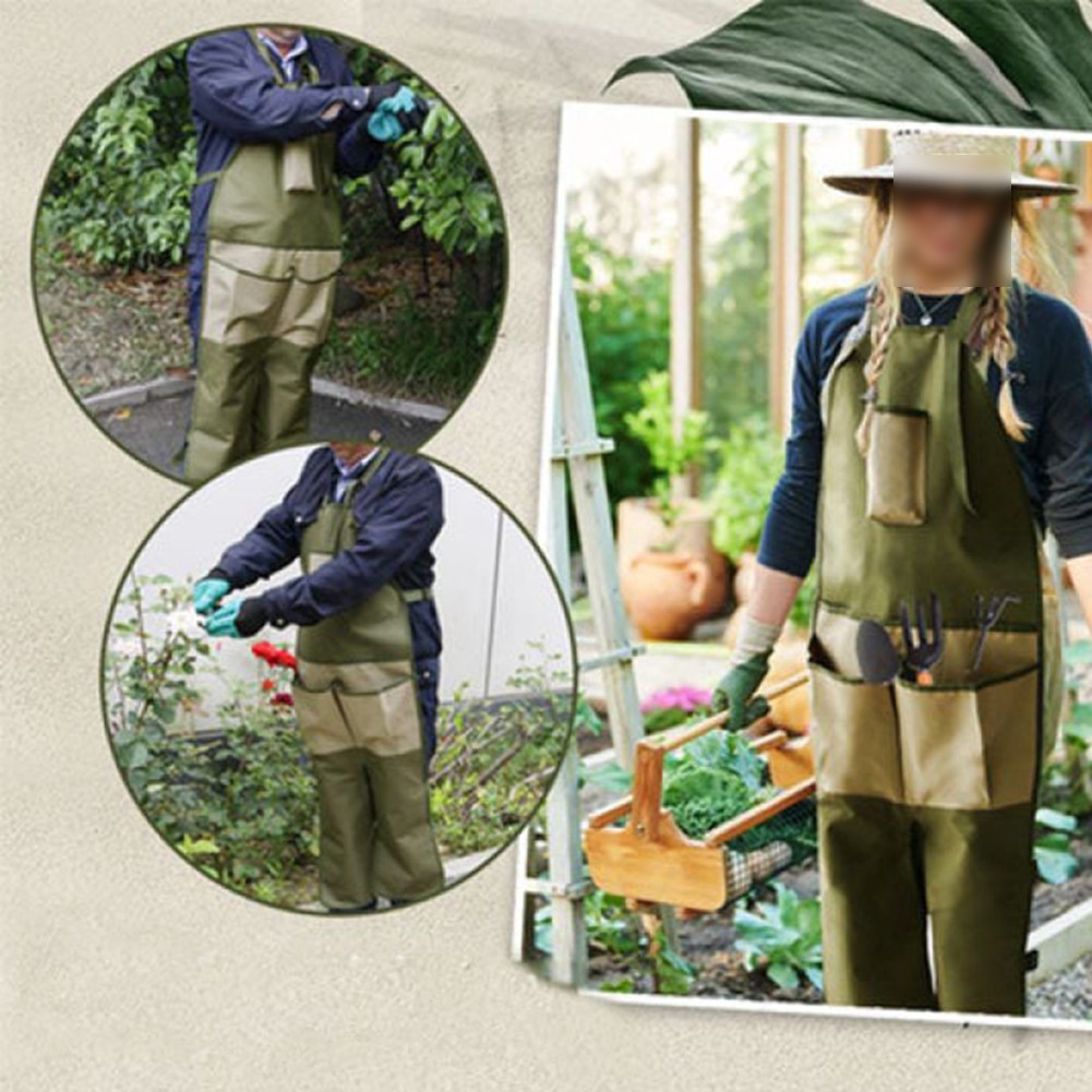 Tablier de jardin adaptable avec longues jambes et plusieurs achats zones de rangement