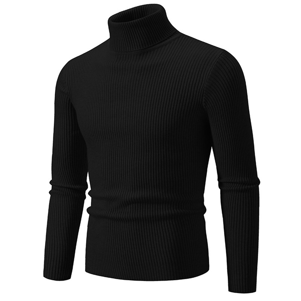 Rollkragenpullover für Herren Langarm Rippstrick in verschiedenen Farben - Bild 24 von 27