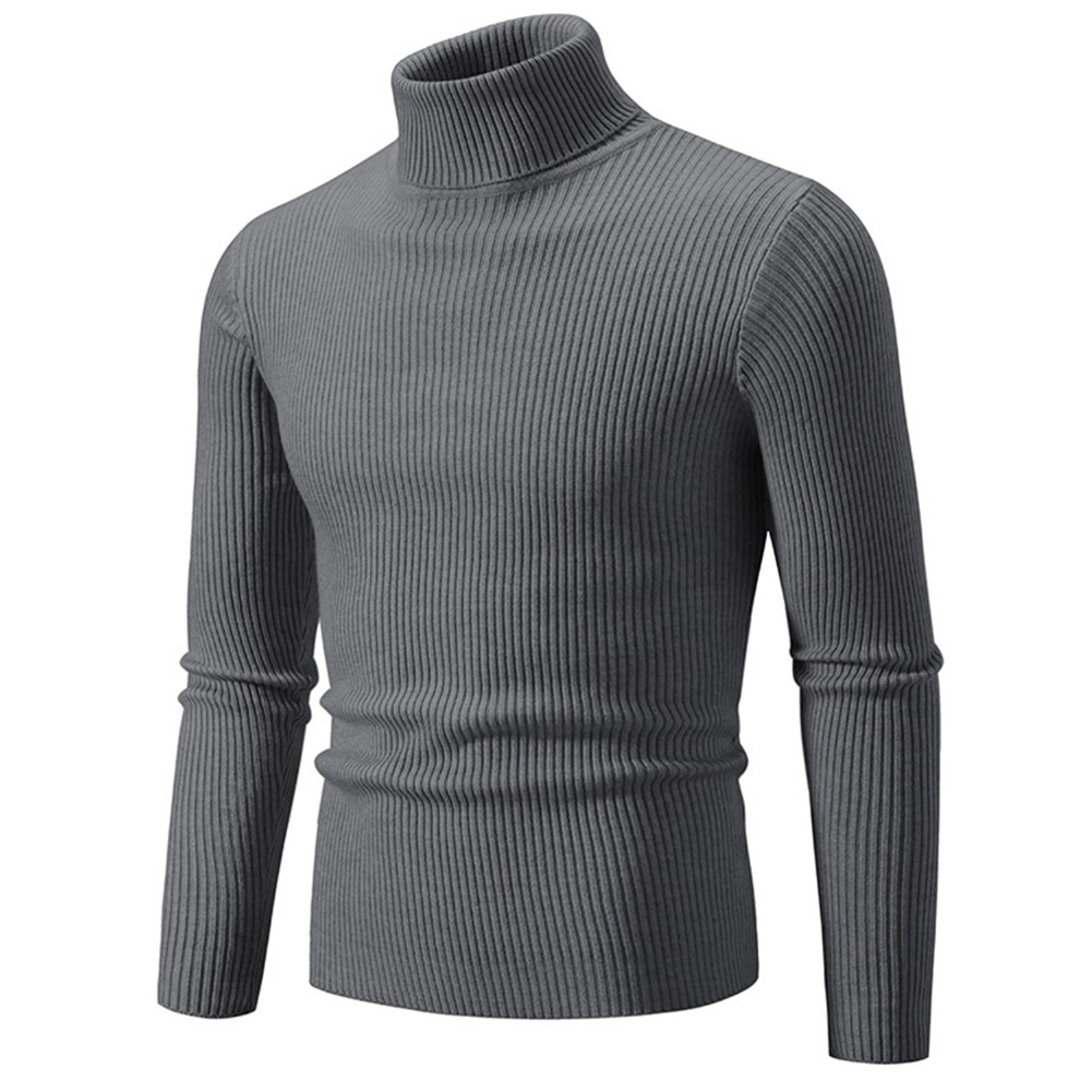 Rollkragenpullover für Herren Langarm Rippstrick in verschiedenen Farben - Bild 23 von 27