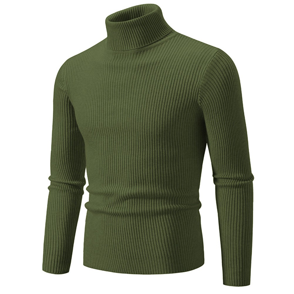 Rollkragenpullover für Herren Langarm Rippstrick in verschiedenen Farben - Bild 26 von 27