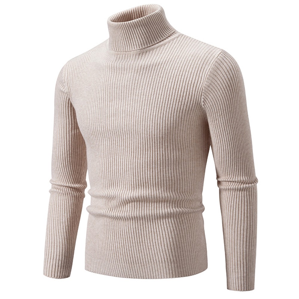 Rollkragenpullover für Herren Langarm Rippstrick in verschiedenen Farben - Bild 18 von 27