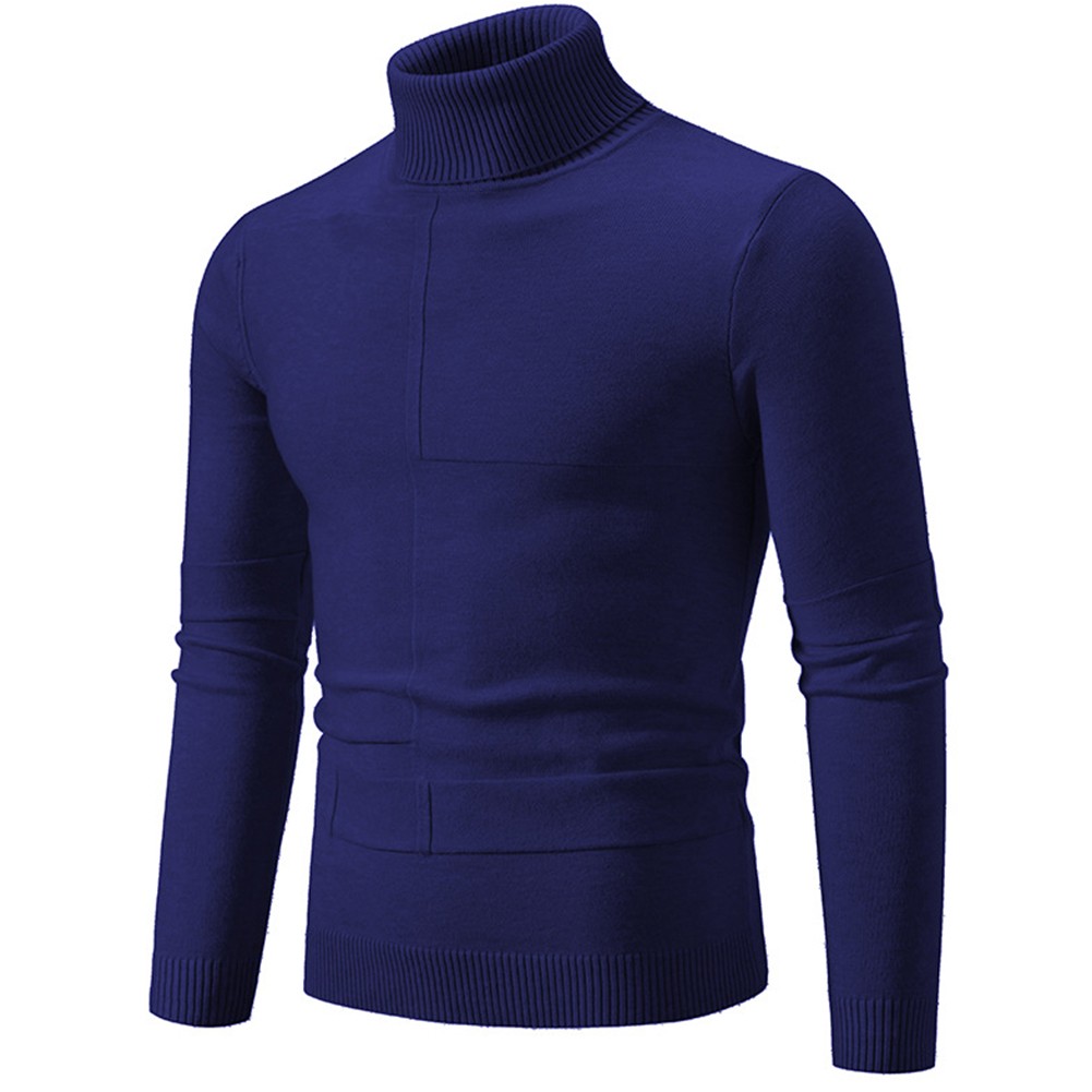 Mens Cozy Turtleneck Pullover Sweatshirt Perfect for Layering in Winter - Picture 19 of 19