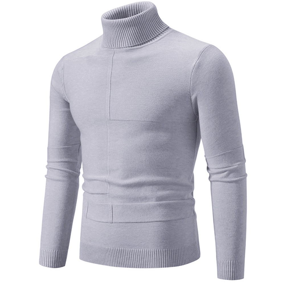 Mens Cozy Turtleneck Pullover Sweatshirt Perfect for Layering in Winter - Picture 17 of 19