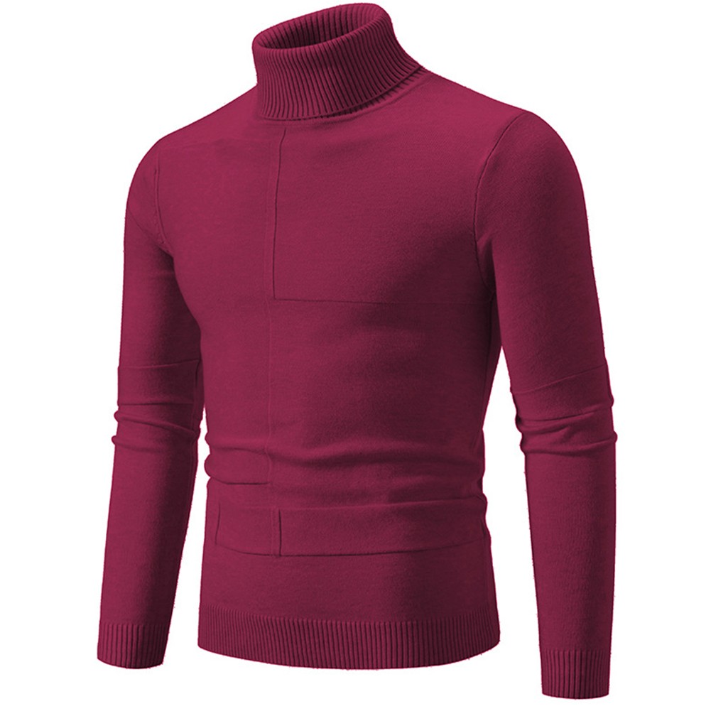 Mens Cozy Turtleneck Pullover Sweatshirt Perfect for Layering in Winter - Picture 18 of 19