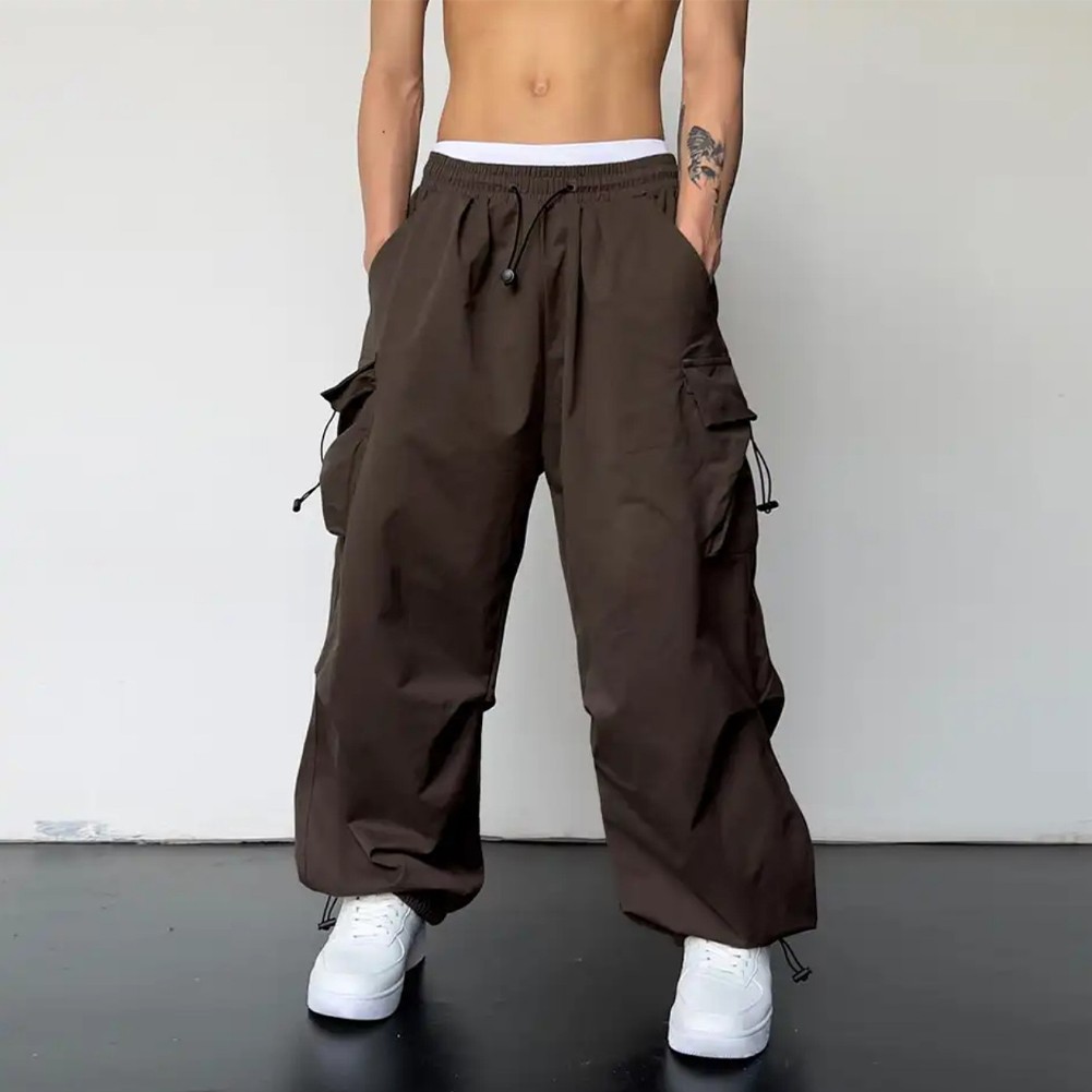 Men's Vintage Y2K Hip Hop Wide Leg Joggers for Streetwear and Casual Comfort