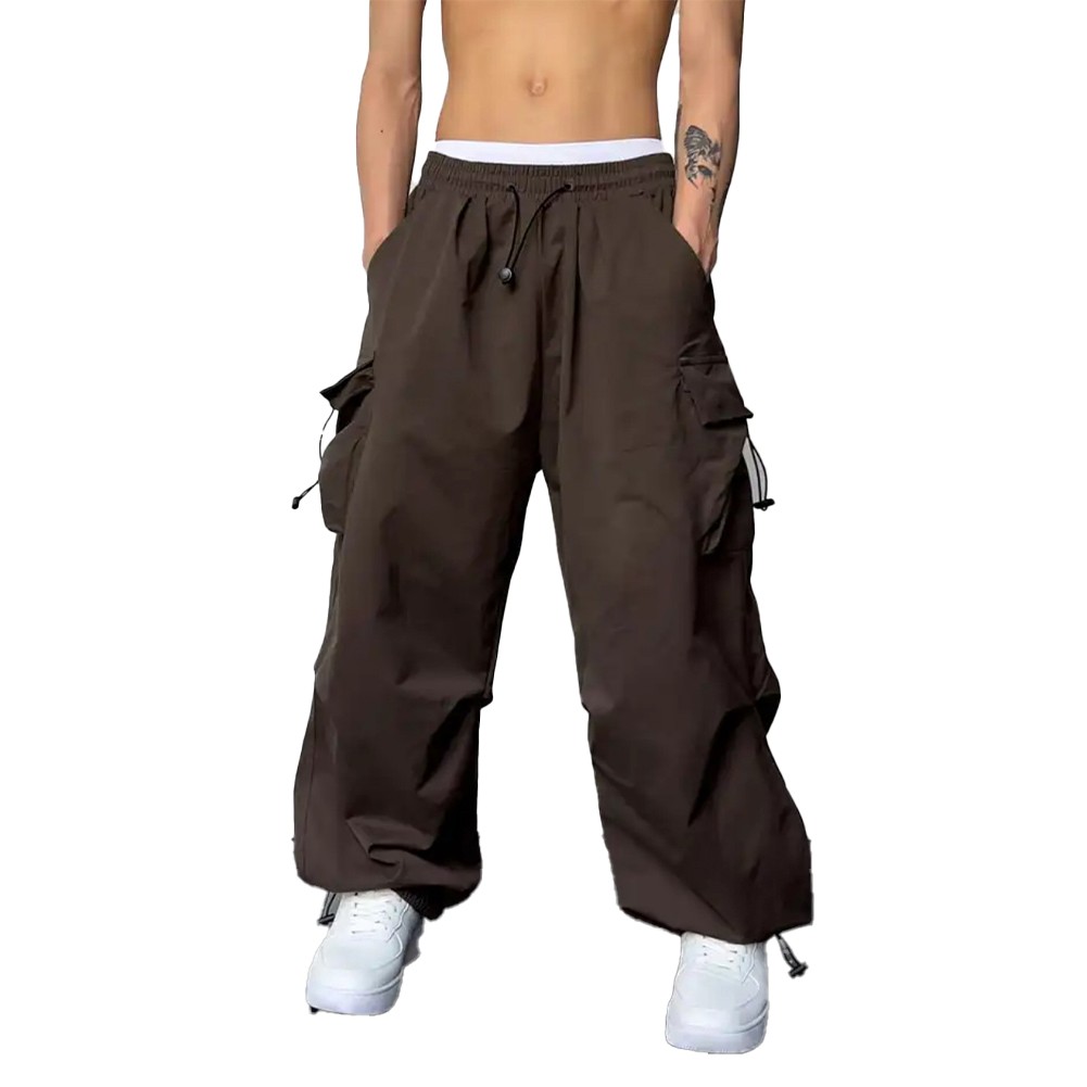 Men's Vintage Y2K Hip Hop Wide Leg Joggers for Streetwear and Casual Comfort